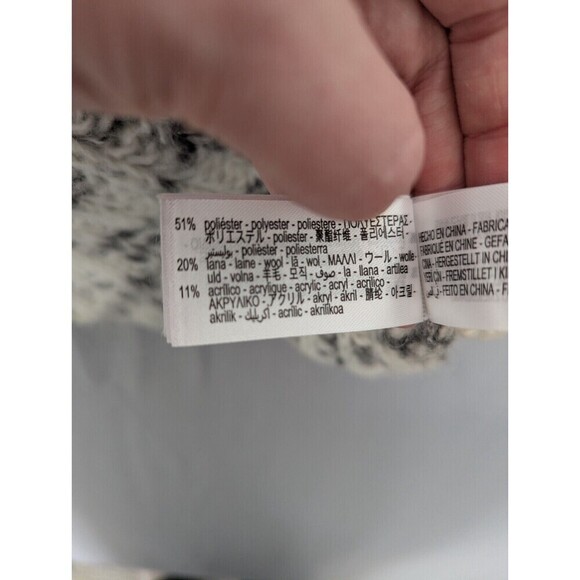 Zara Cream and Black Sleeveless Alpaca Wool Blend Sweater M - Picture 10 of 13